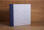 Preview: Photo album "Blue hearts", handmade photo album, for gluing, blue linen back
